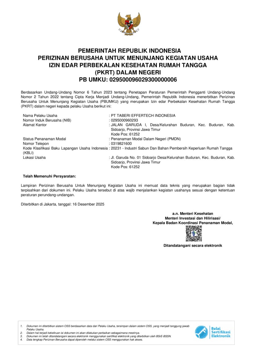 Surat Izin Edar PKRT Aquapress